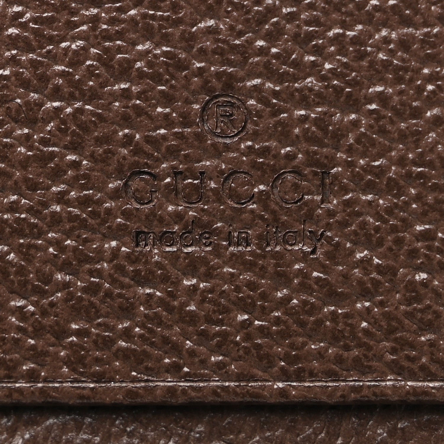 Gucci Monogram Jumbo GG Textured Dollar Calfskin Diana Card Case Wallet Camel Ebony New Acero 6 of 8