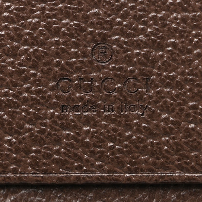 Gucci Monogram Jumbo GG Textured Dollar Calfskin Diana Card Case Wallet Camel Ebony New Acero 6 of 8
