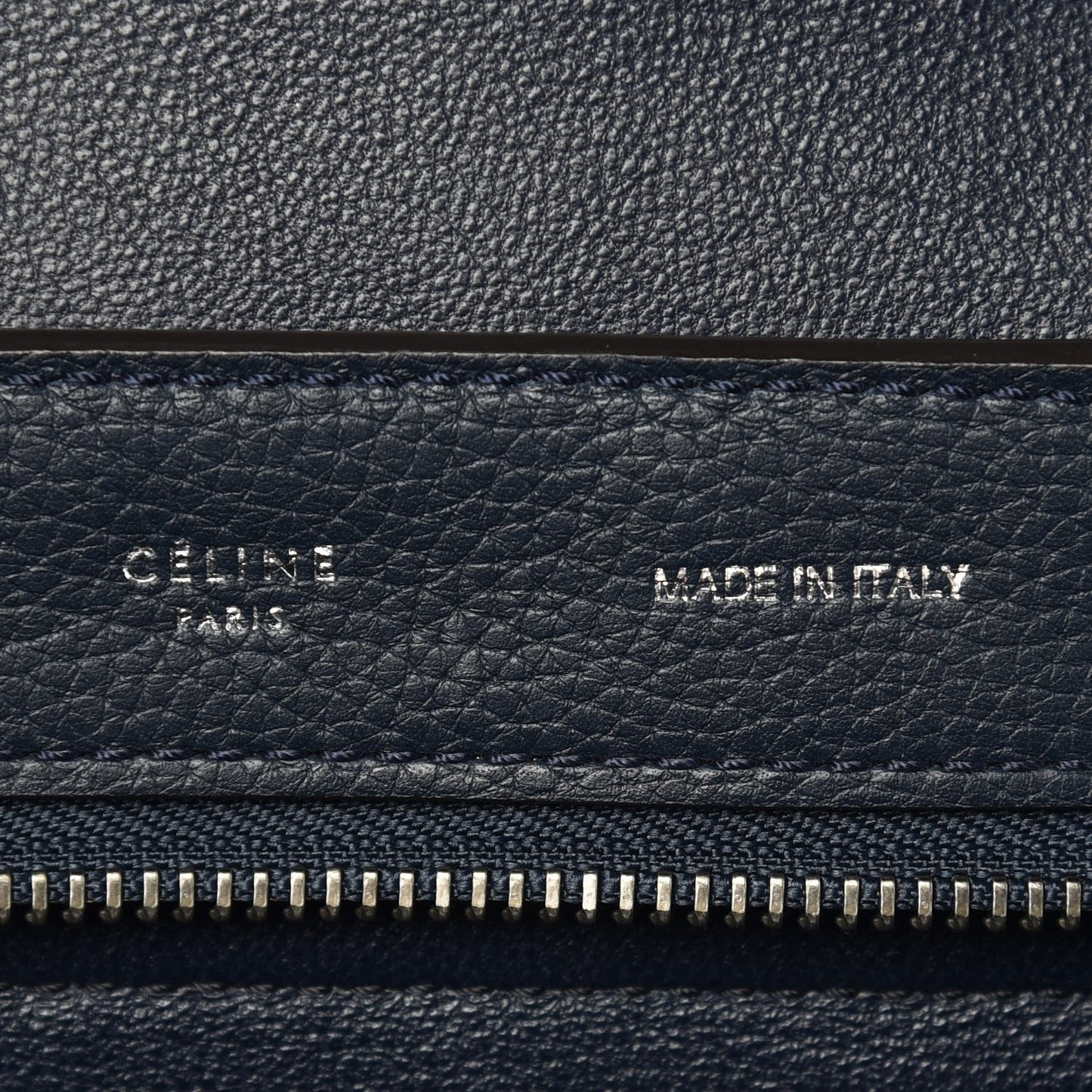 Drummed Calfskin Suede Medium Trapeze Navy