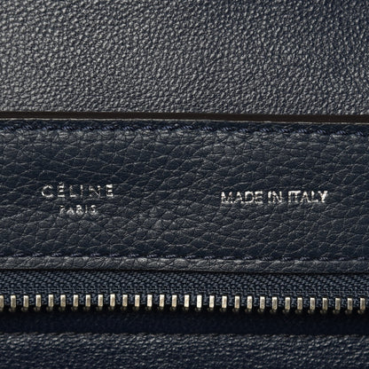 Celine Drummed Calfskin Suede Medium Trapeze Navy 6 of 10