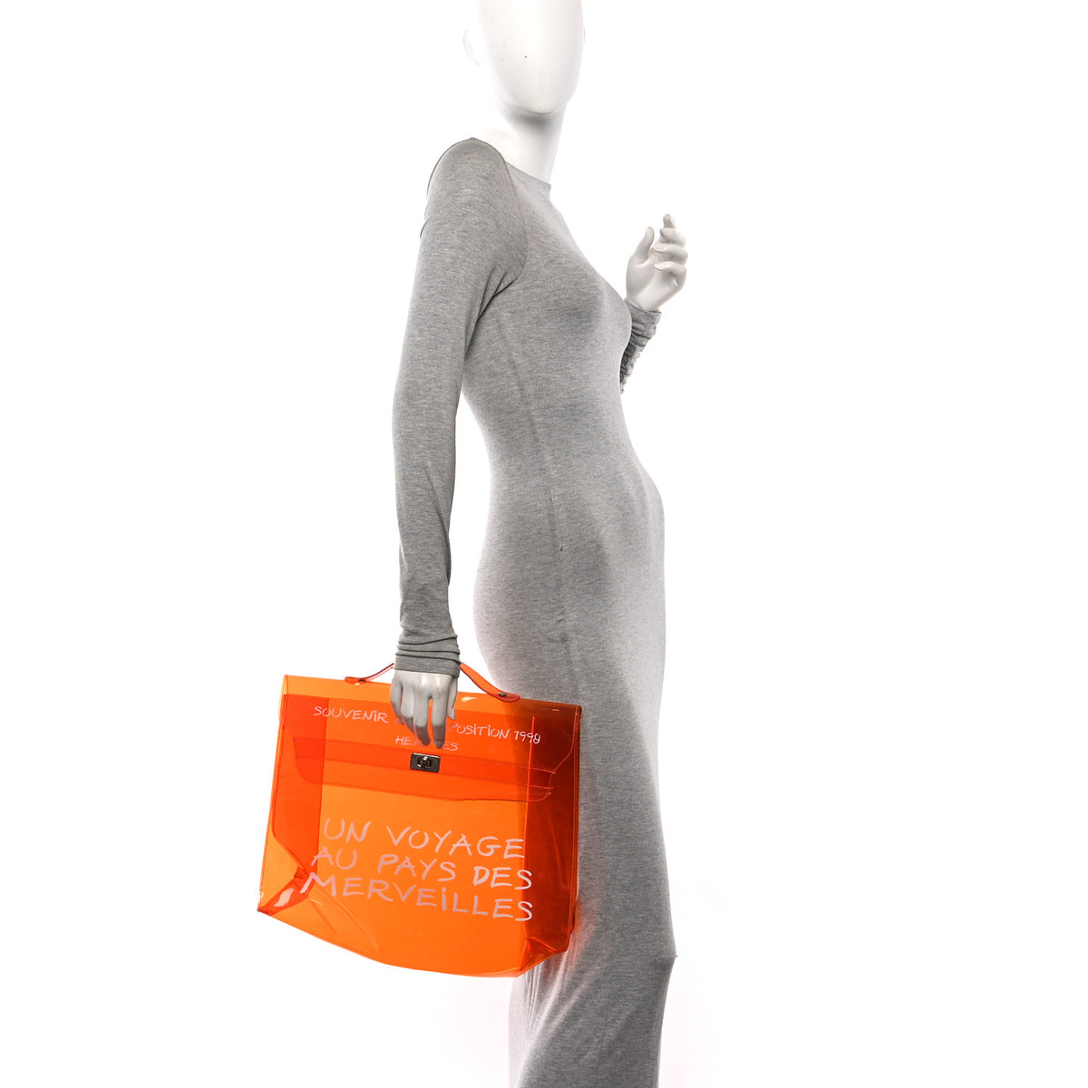 Hermes Vinyl Souvenir De L'Exposition Kelly Orange 2 of 8