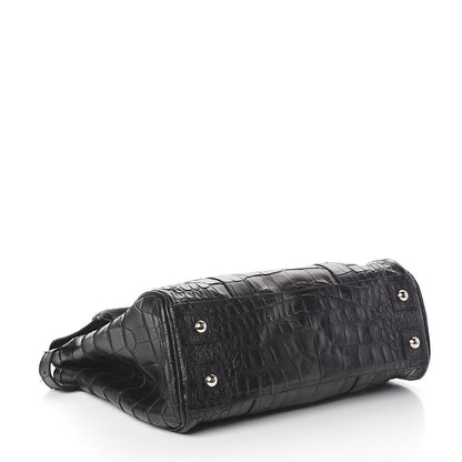 Mulberry Calfskin Crocodile Embossed Bayswater Black 4 of 15