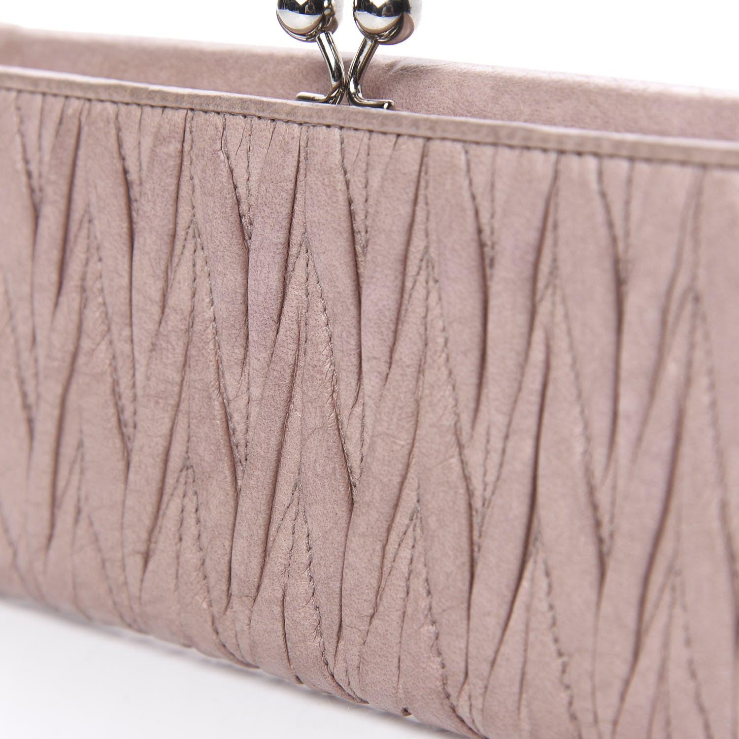 Miu Miu Nappa Matelasse Lux Flap Wallet Mughetto 12 of 13