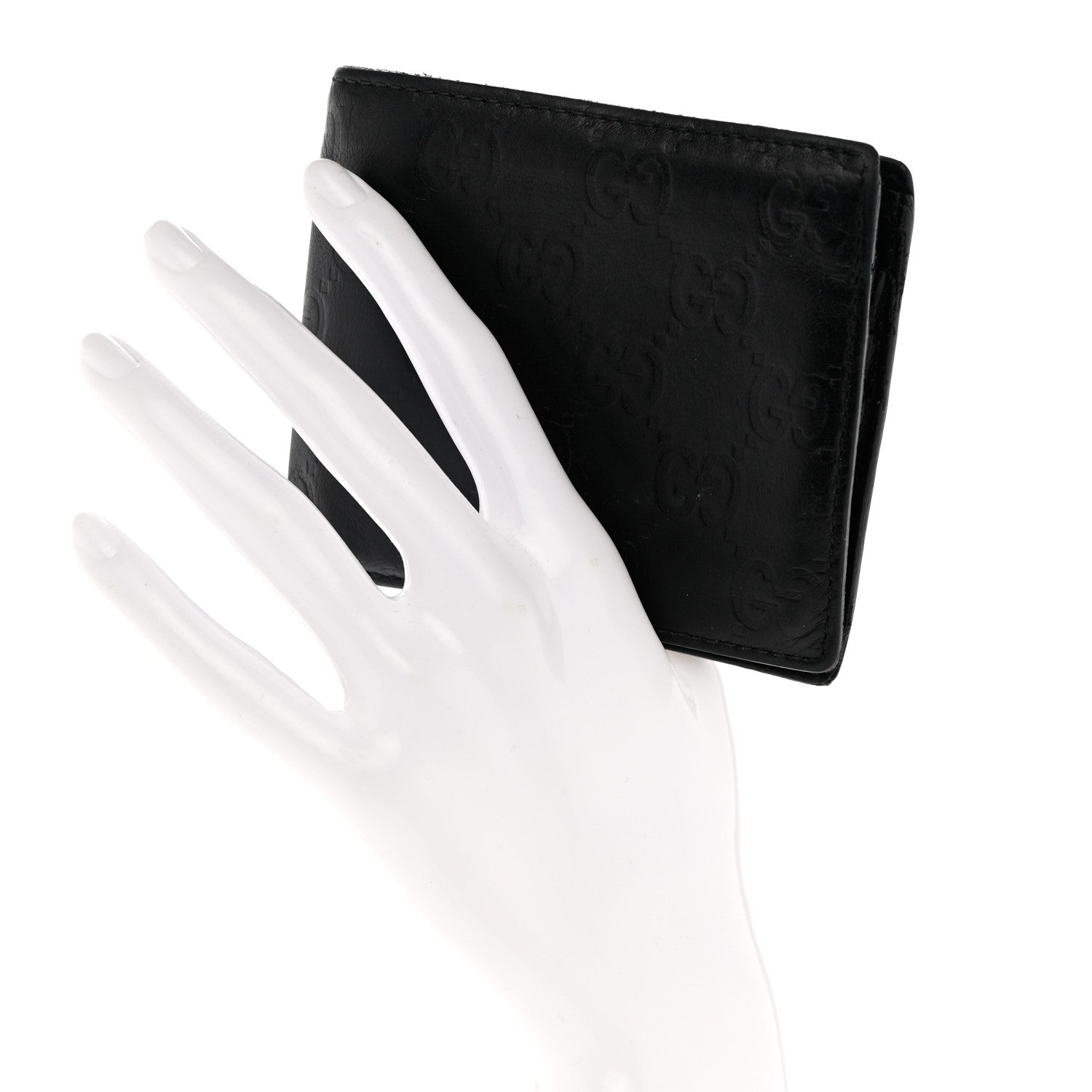 Gucci Guccissima Avel Bi-Fold Wallet Black 2 of 10