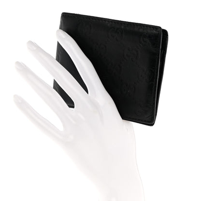 Gucci Guccissima Avel Bi-Fold Wallet Black 2 of 10
