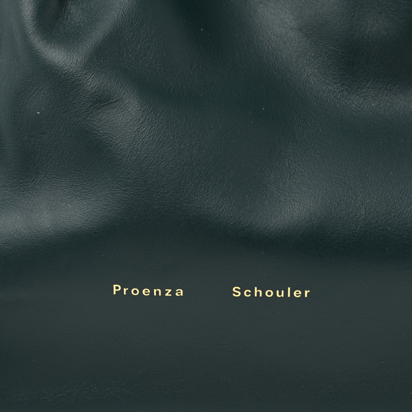 Calfskin Large Ruched Tote Petrol Green