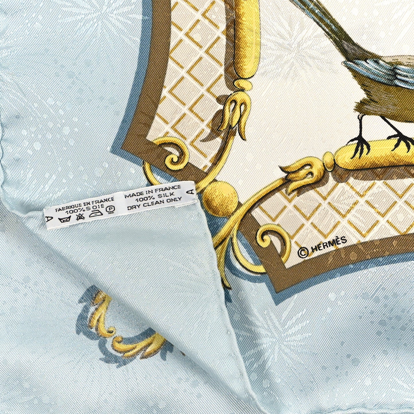 Jacquard Silk La Cle Des Champs Scarf 90