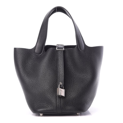 Hermes Taurillon Clemence Picotin Lock 18 PM Black 1 of 11