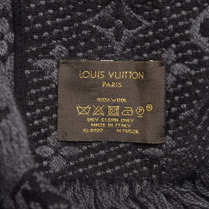 Louis Vuitton Wool Monogram Classic Scarf Charcoal Grey 4 of 4