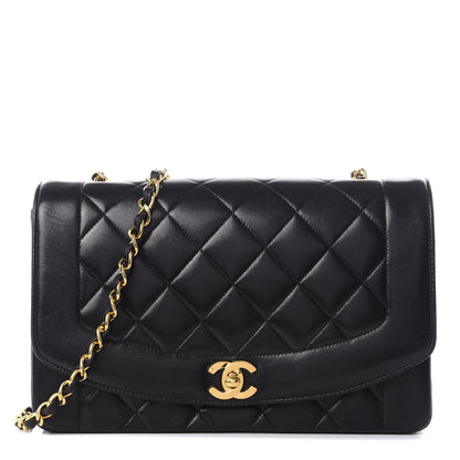 Chanel Lambskin Quilted Medium Single Flap Black 1 of 8