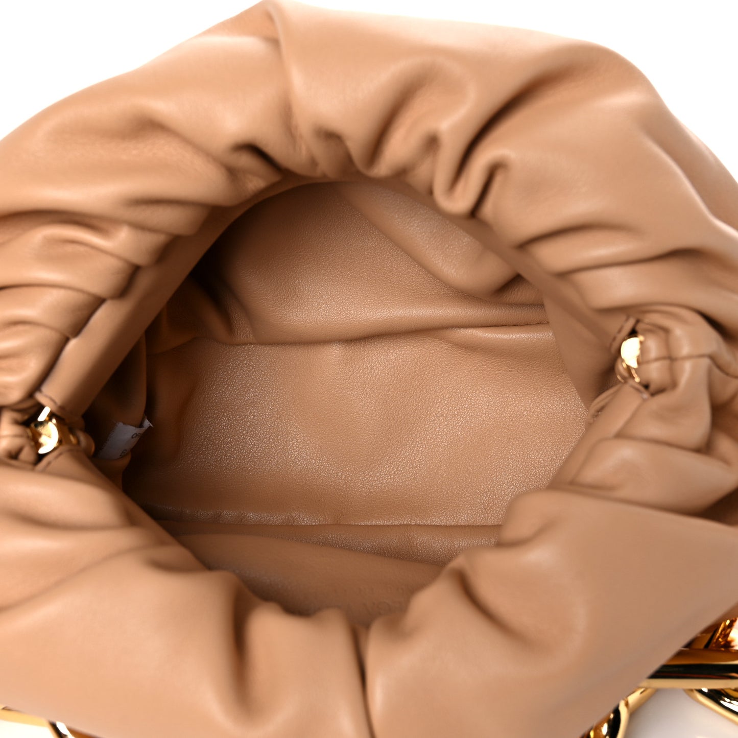 Calfskin Teen Chain Pouch Almond