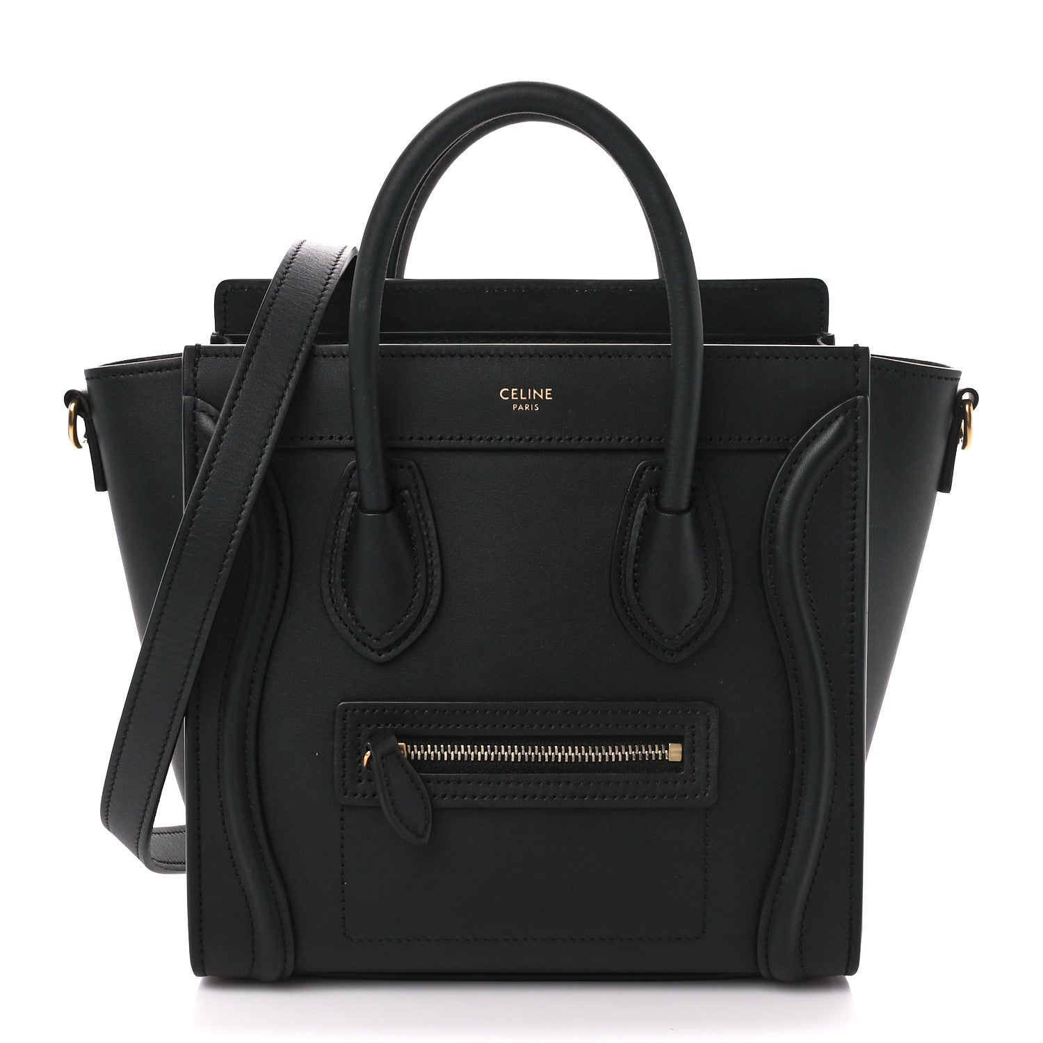 Celine Smooth Calfskin Nano Luggage Black 1 of 11