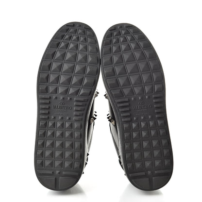 Valentino Garavani Calfskin Rockstud Untitled Open Sneakers 37 Black 5 of 8