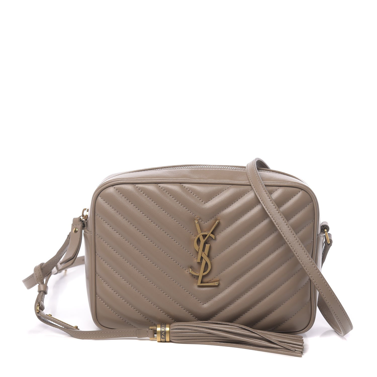 Saint Laurent Calfskin Matelasse Monogram Lou Camera Bag Dusty Grey 1 of 14