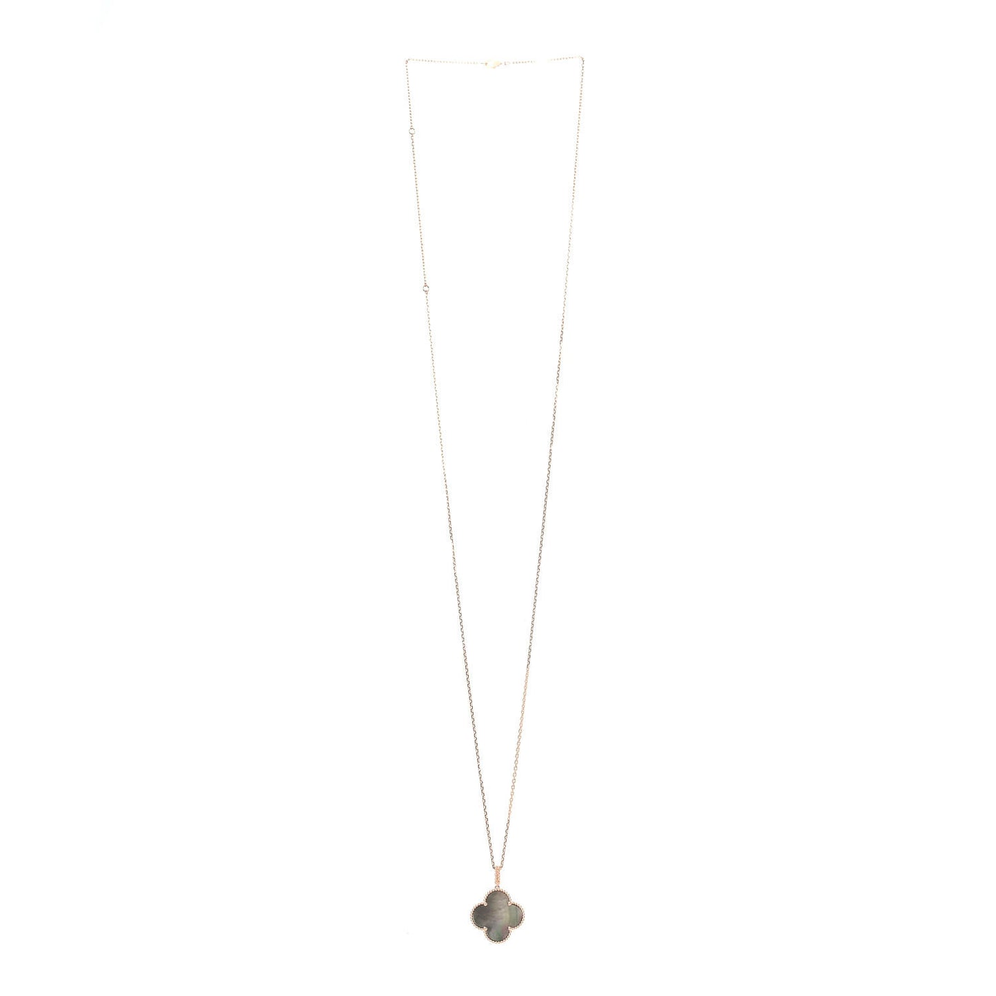 18K Rose Gold Gray Mother of Pearl Magic Alhambra Long Necklace