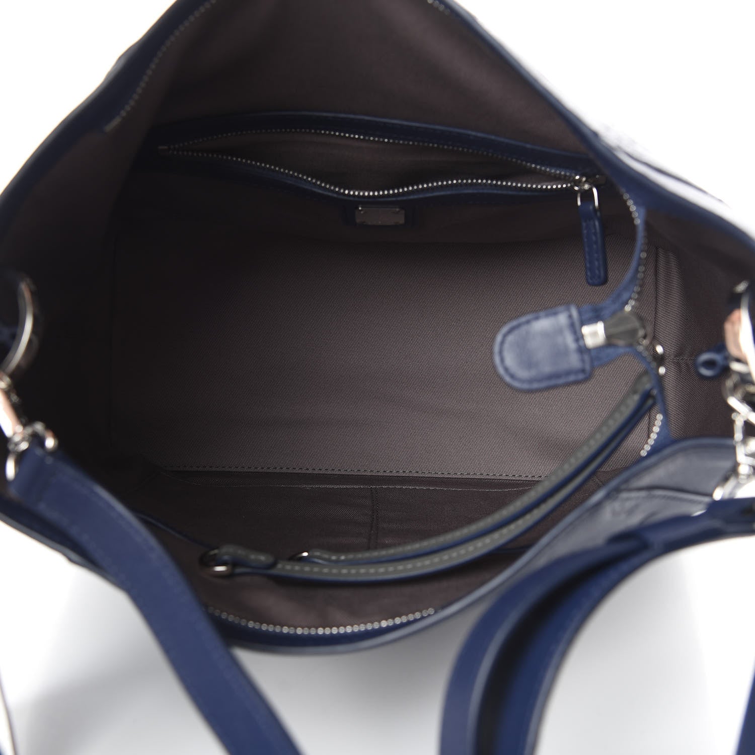 MCM Calfskin Ottomar Monogram Medium Klara Hobo Navy Blue 5 of 13