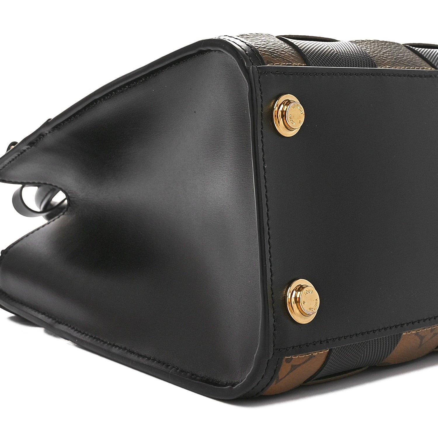 Louis Vuitton Calfskin Monogram Damier Tressage City Steamer PM Black 8 of 9