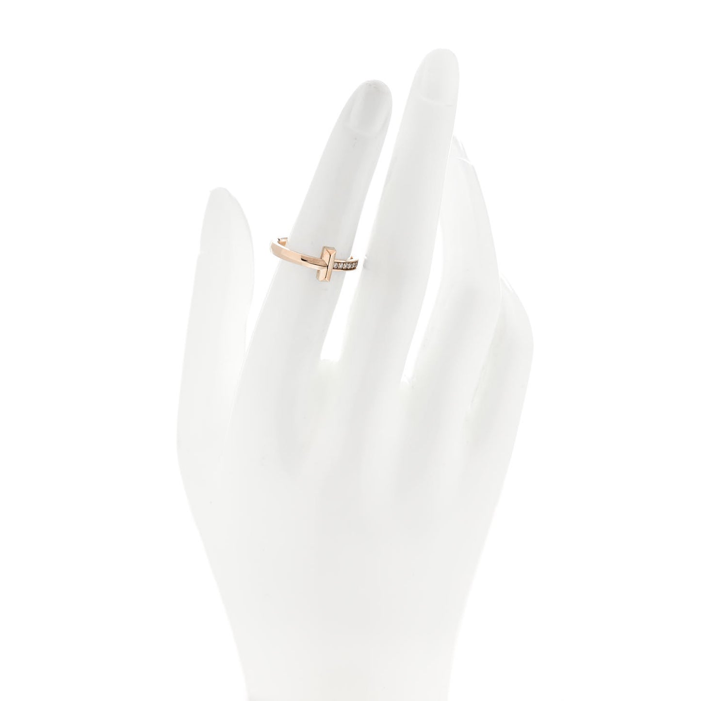 18K Rose Gold Diamond 2.5mm T T1 Ring 53 6.25