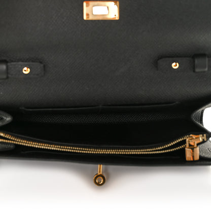 Hermes Epsom Kelly Wallet To Go Black 5 of 14
