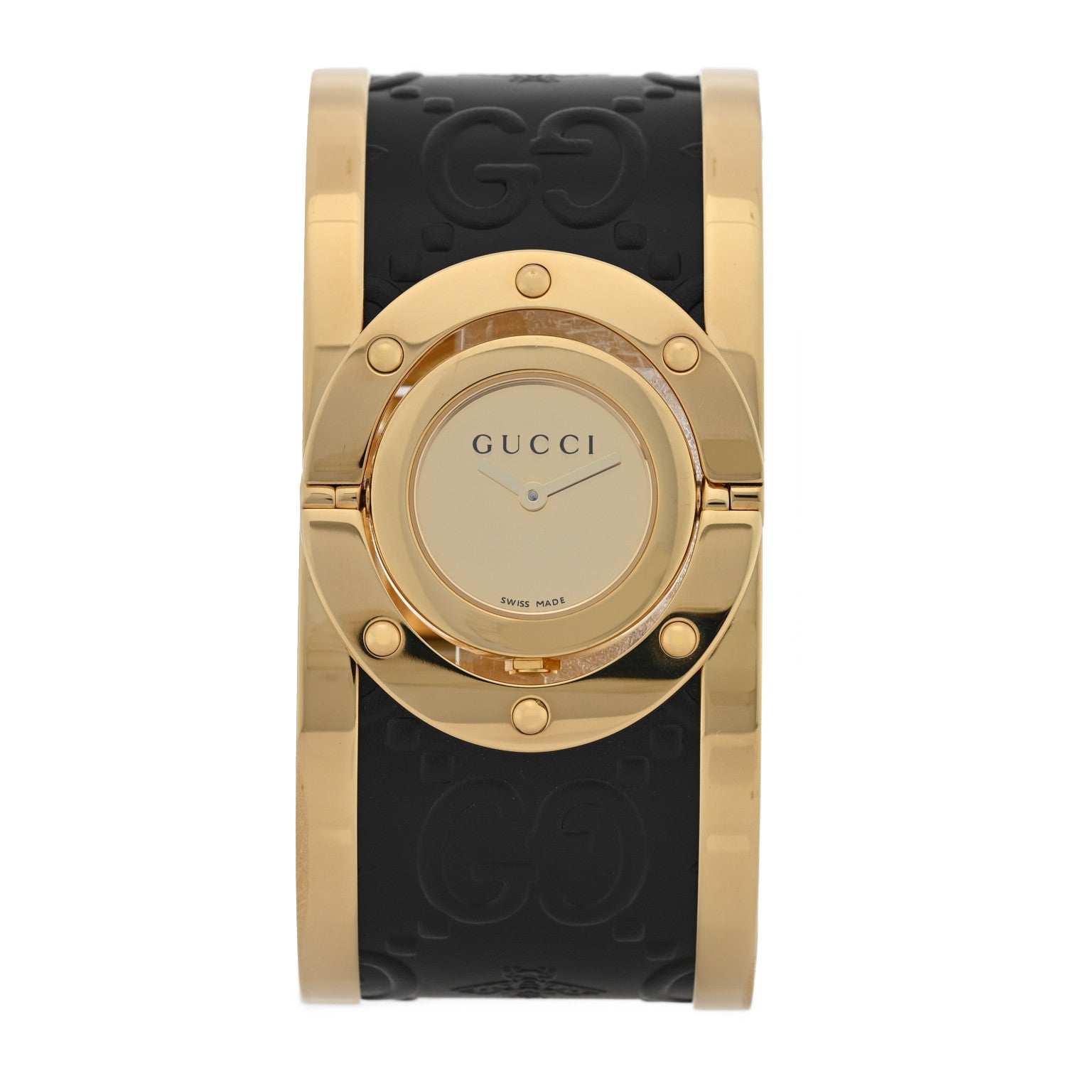 Gucci Stainless Steel Calfskin 33mm Twirl Quartz Watch 1 of 5