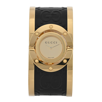 Gucci Stainless Steel Calfskin 33mm Twirl Quartz Watch 1 of 10