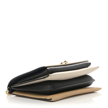 Salvatore Ferragamo Grained Calfskin Trifolio Flap Bag Dune Bone 4 of 14