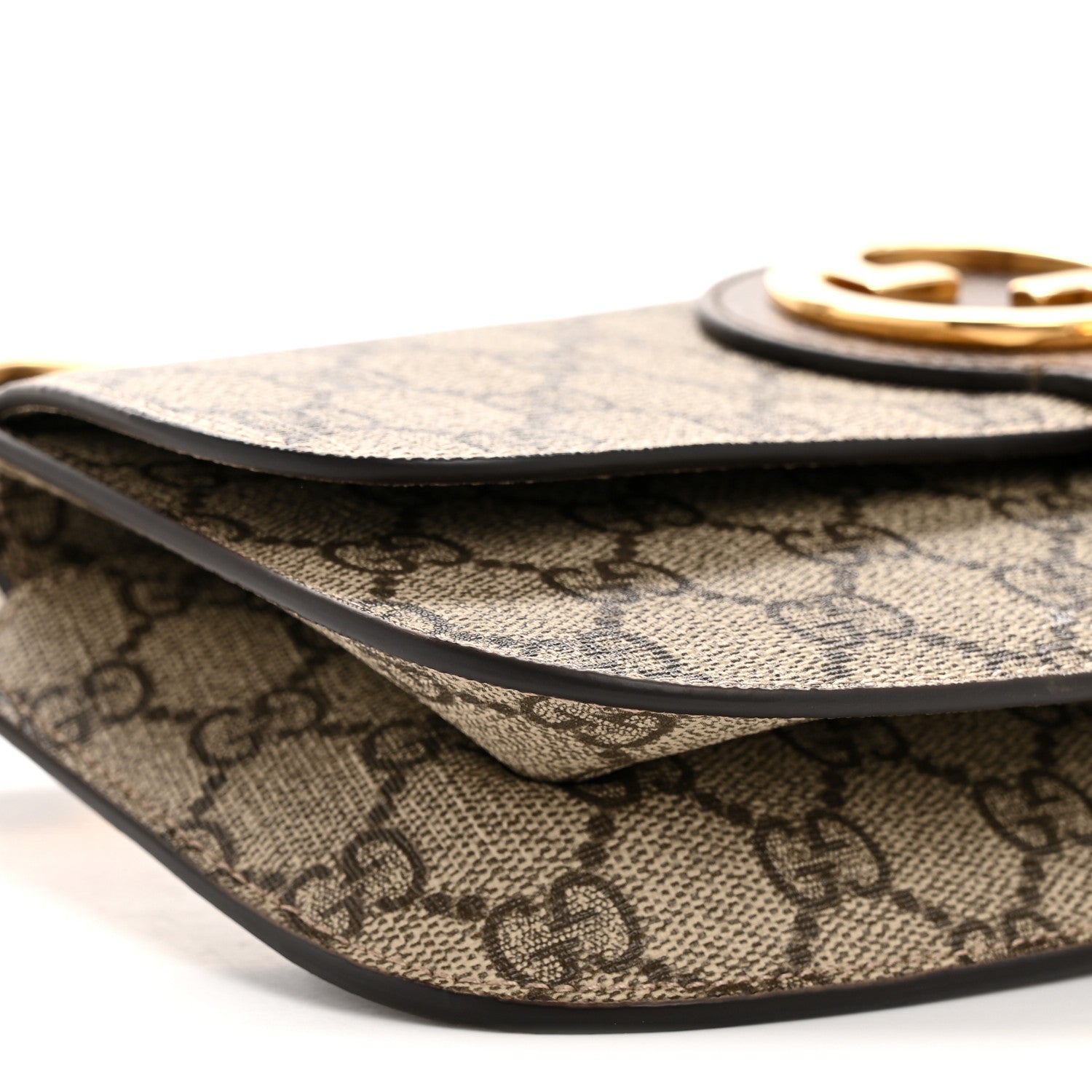 Gucci GG Supreme Monogram Textured Dollar Calfskin Blondie Belt Bag Beige Ebony New Acero 9 of 11