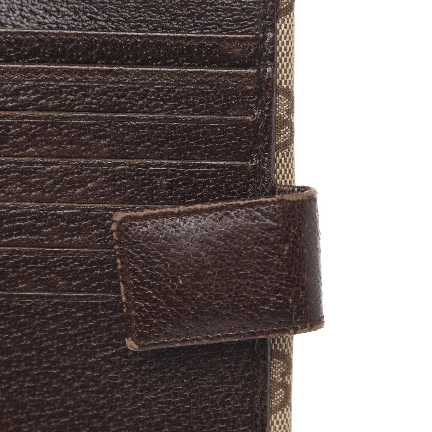 Monogram Metal Bar French Flap Wallet Beige Ebony Cocoa