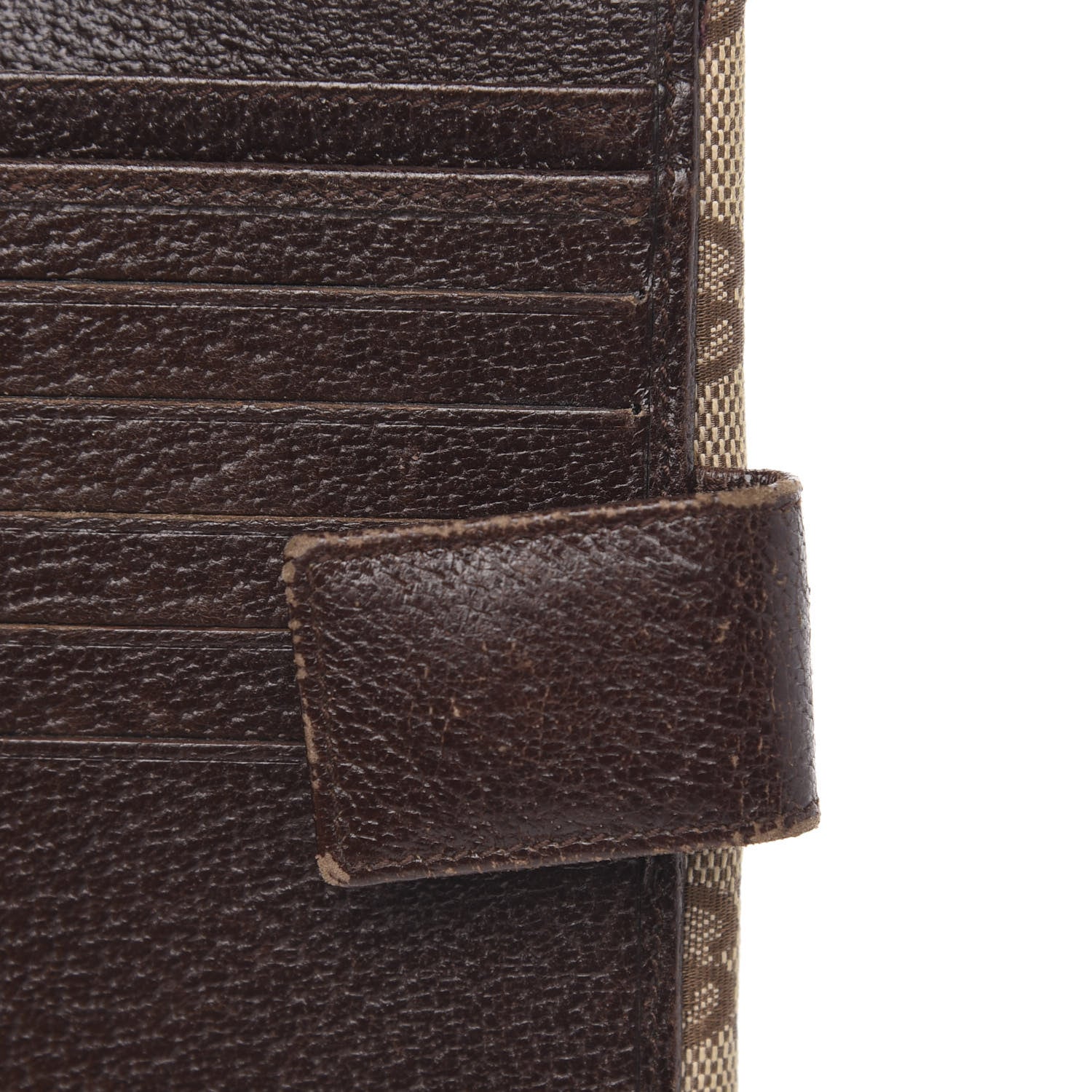 Gucci Monogram Metal Bar French Flap Wallet Beige Ebony Cocoa 9 of 11