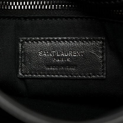 Saint Laurent Crinkled Calfskin Matelasse Monogram Medium Niki Chain Satchel Black 6 of 10