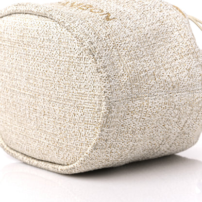 Chanel Lurex Boucle Deauville Drawstring Bucket Bag Ivory 9 of 12