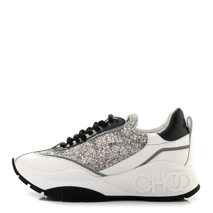 Jimmy Choo Glitter Raine Sneakers 38 White 1 of 7