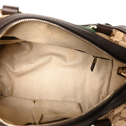 Gucci Monogram Vintage Web Small Boston Dark Brown 4 of 12