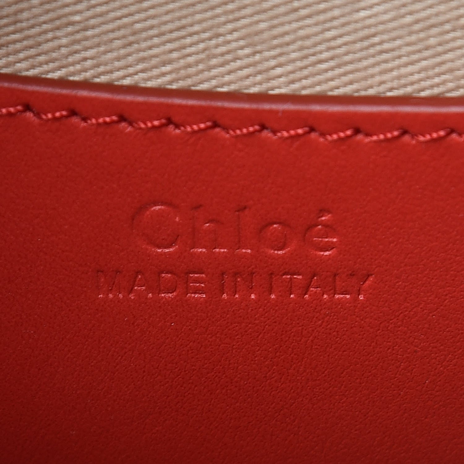 Chloe Calfskin Small Tess Bag Plaid Red 7 of 8