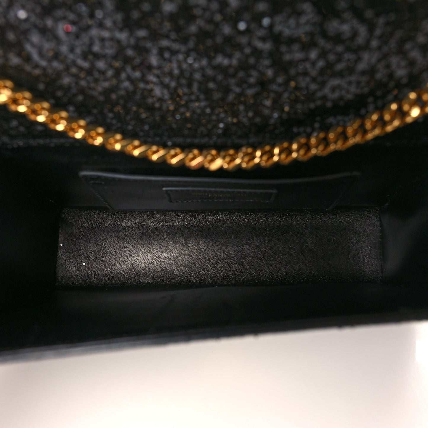 Glitter Monogram Galactica Satchel Black