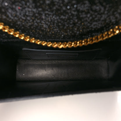 Saint Laurent Glitter Monogram Galactica Satchel Black 5 of 9