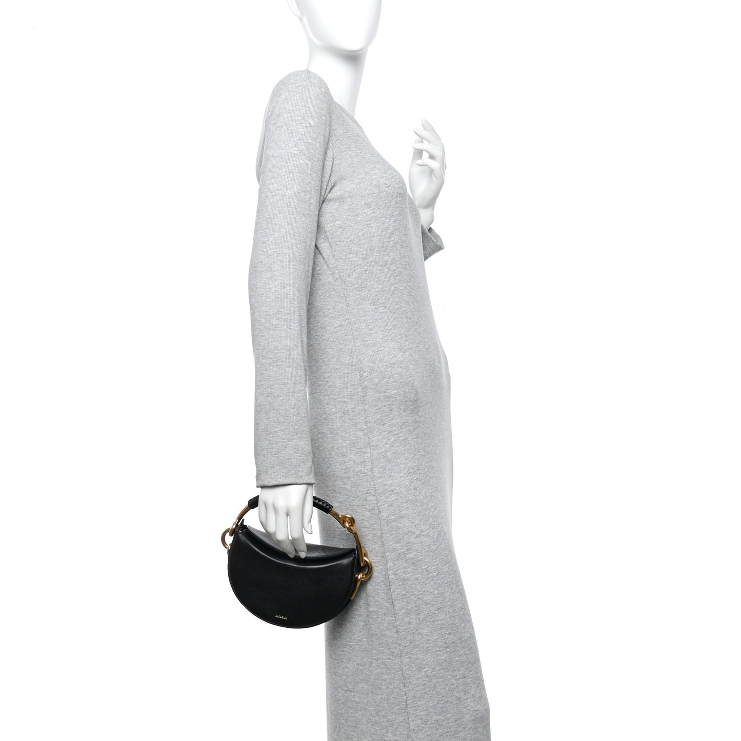 Lambskin Bridle Calfskin Runway Clutch Black