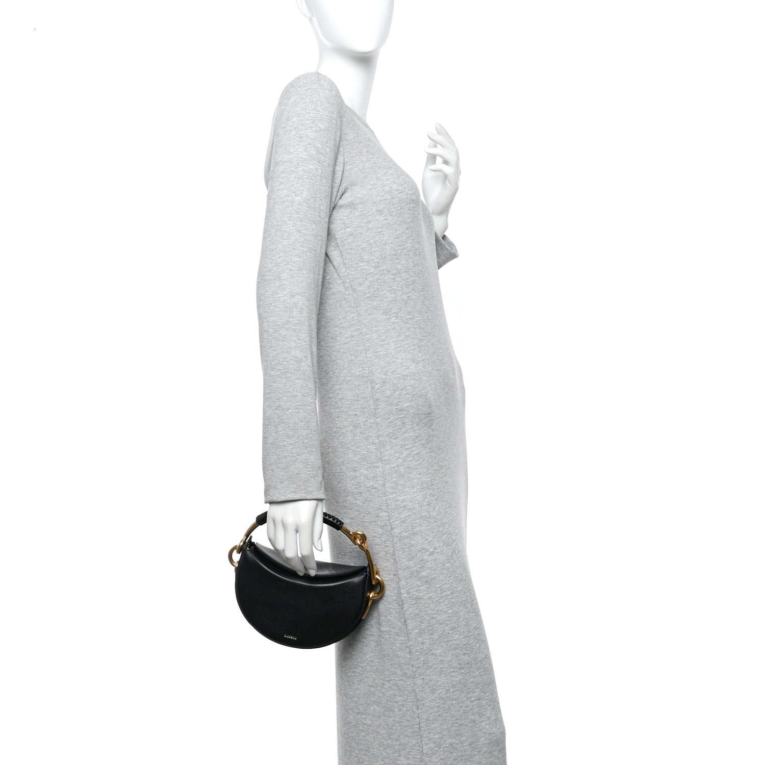 Burberry Lambskin Bridle Calfskin Runway Clutch Black 2 of 10