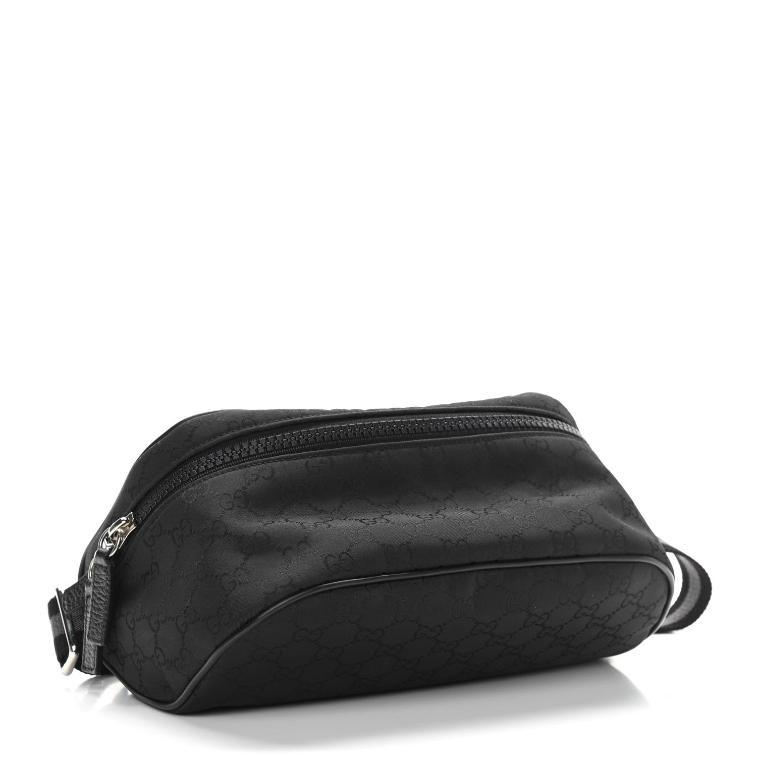 Gucci Nylon Monogram Fanny Pack Belt Bag Black 4 of 10