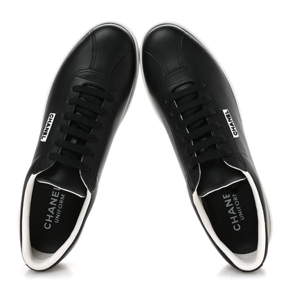 Chanel Calfskin CC Mens Uniform Sneakers 43 Black 2 of 8