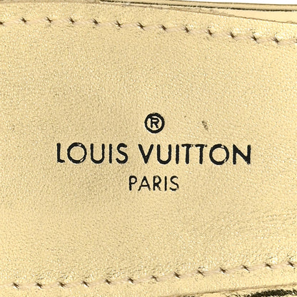 Louis Vuitton Metallic Lambskin Embossed Monogram Revival Flat Mules 38 Gold 7 of 10
