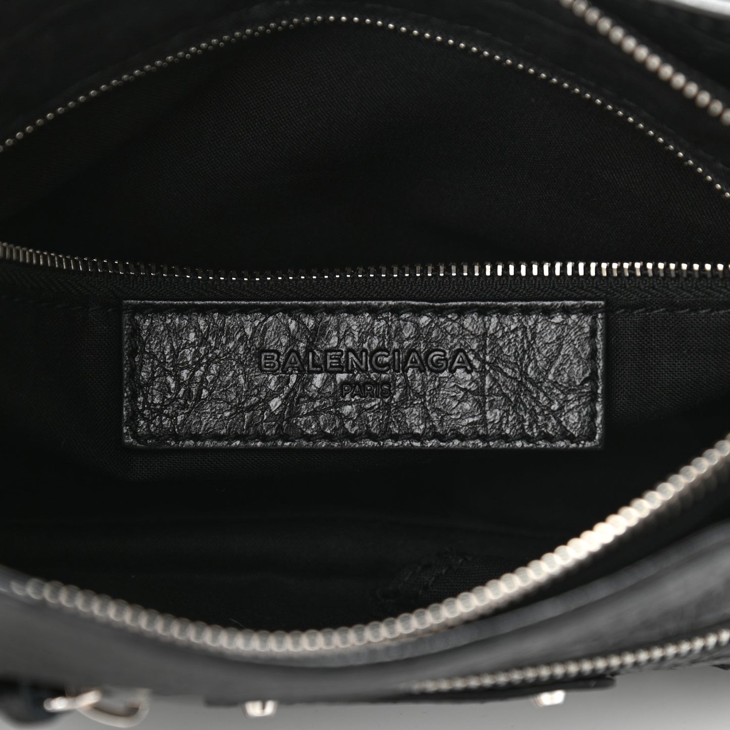 Agneau Classic Silver Hardware Hip Black