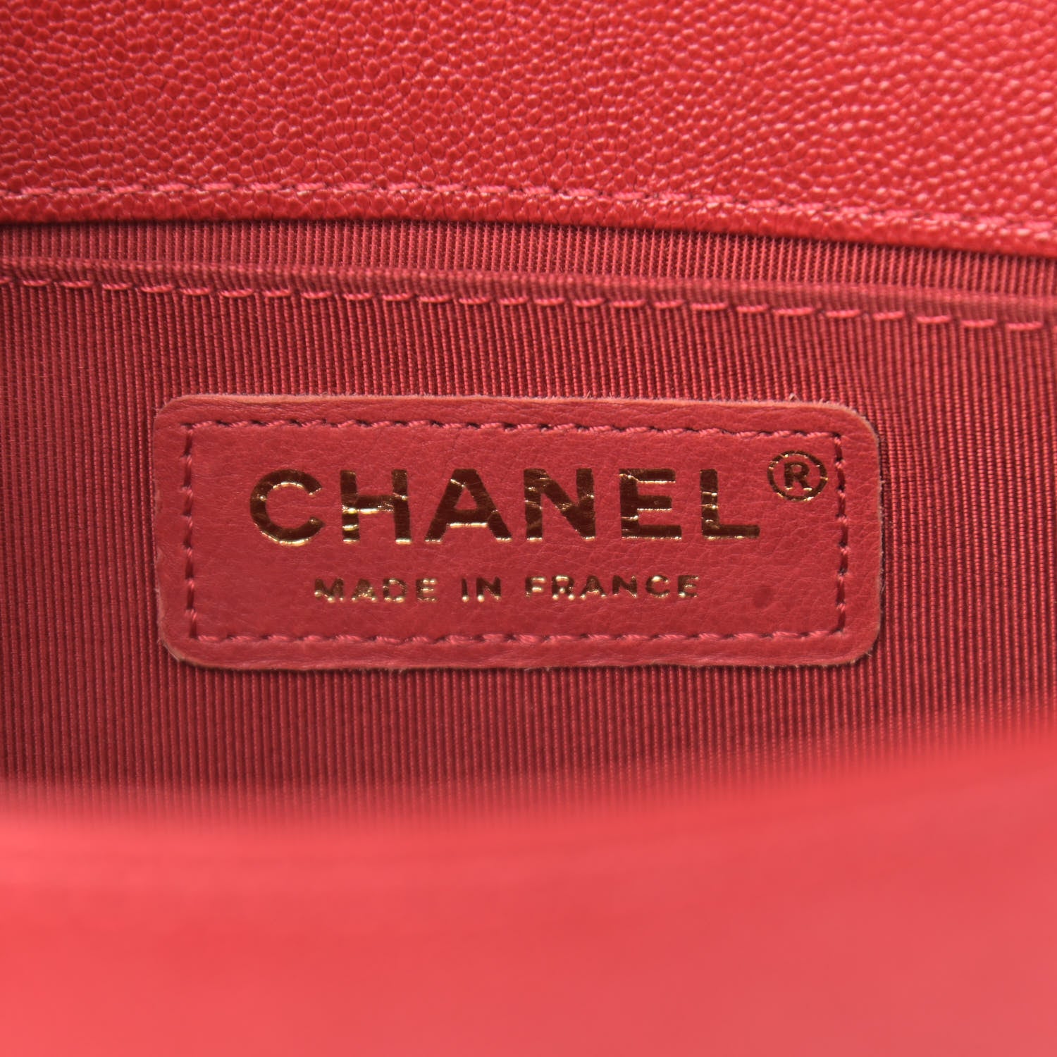 Chanel Caviar Quilted Small Boy Flap Red 8 of 10