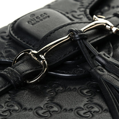 Gucci Guccissima Small Emily Chain Shoulder Bag Black 6 of 6