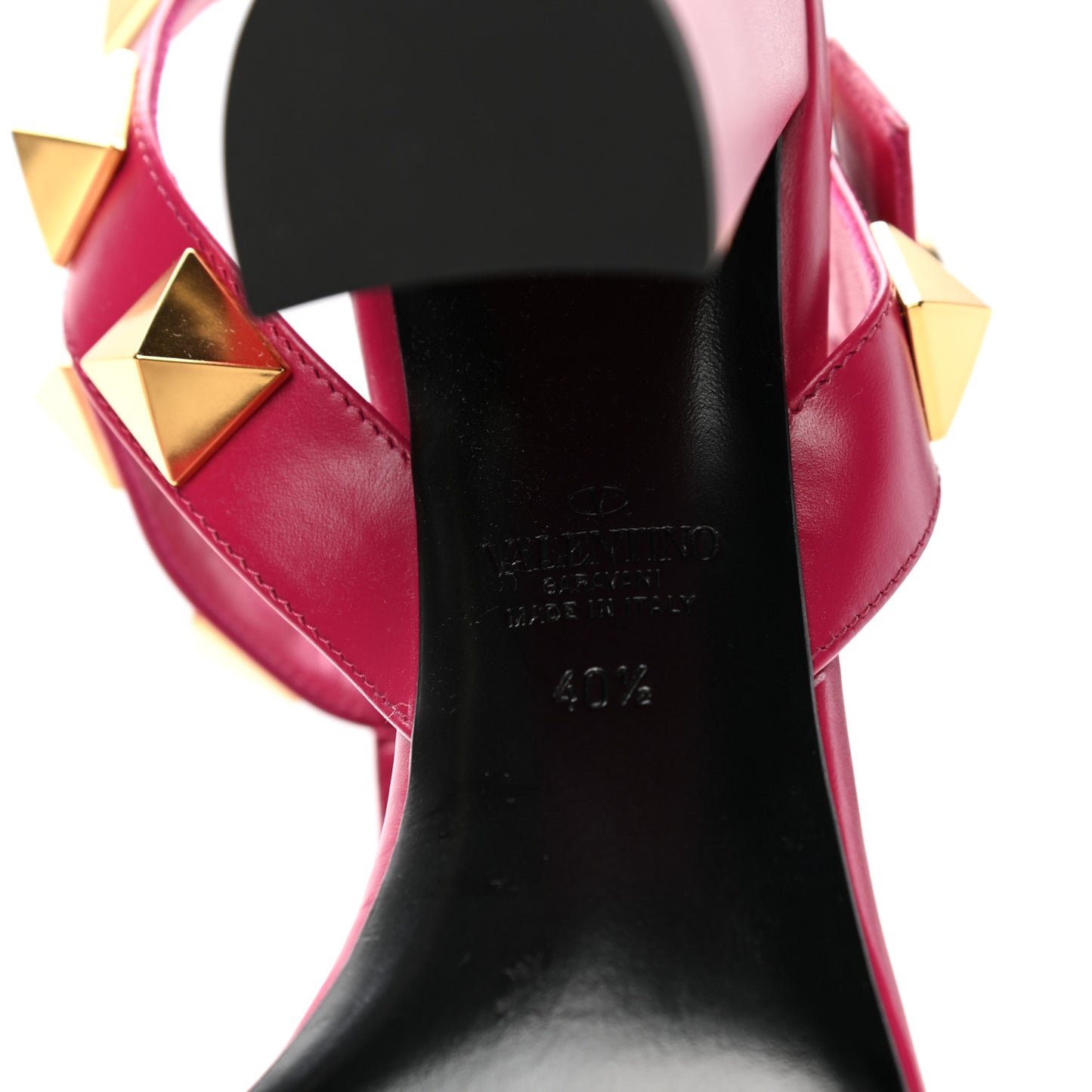 Calfskin Roman Stud T-Strap 90mm Sandals 40.5 Blossom