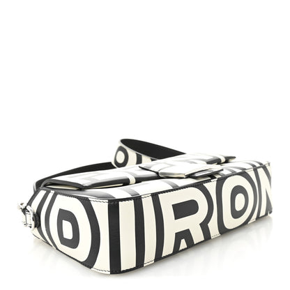 Fendi X MARC JACOBS Vitello Seta Logo Print Baguette White Black 4 of 10