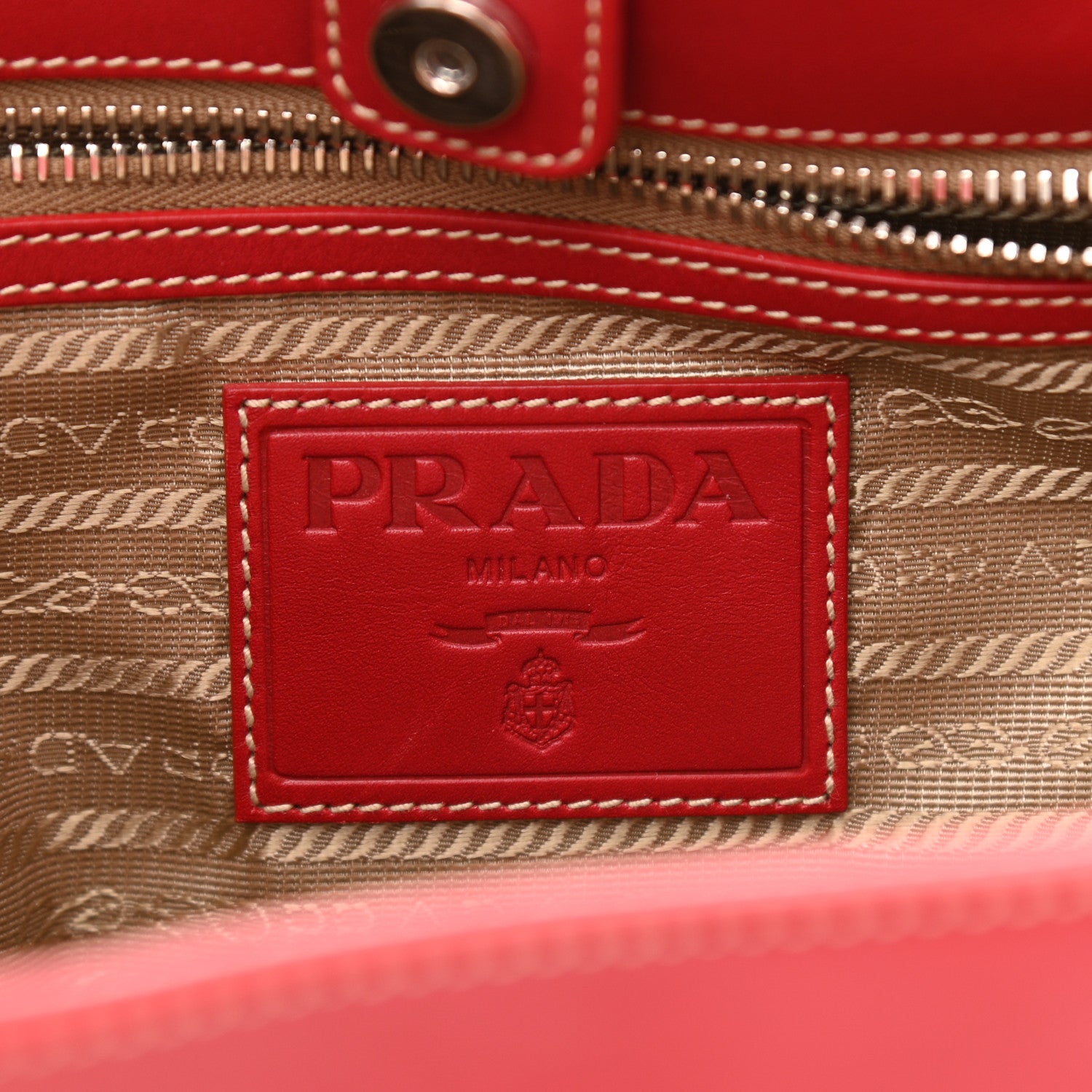 Prada Jacquard Logo Hobo Corda Rosso 5 of 10