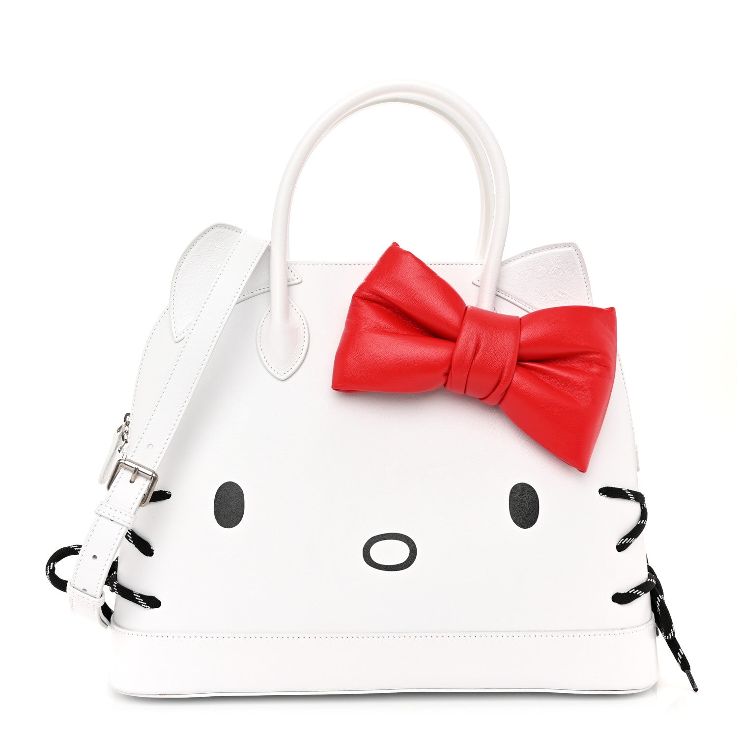 Balenciaga Calfskin Hello Kitty M Ville Top Handle Bag Optic White 1 of 12