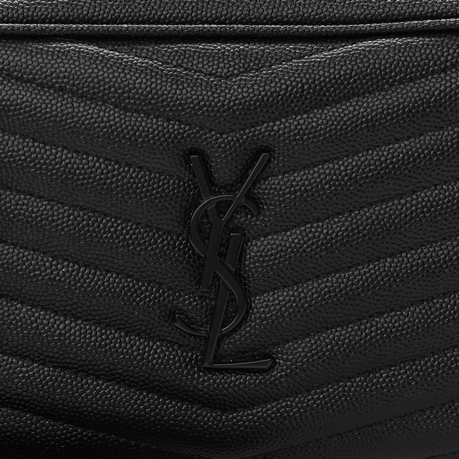 Saint Laurent Grain De Poudre Matelasse Monogram Mini Lou Camera Bag Black 8 of 11