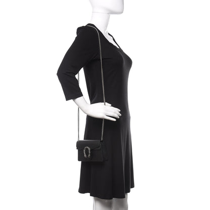 Gucci Calfskin Super Mini Dionysus Shoulder Bag Black 2 of 10